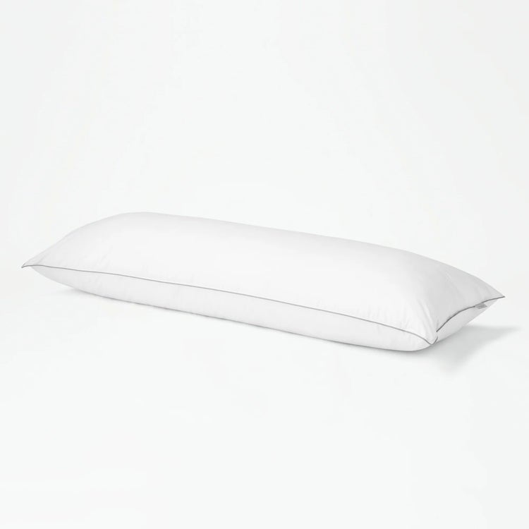 White rectangular pillow with clean design