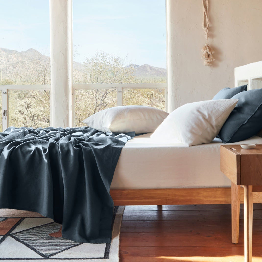 Cozy bedroom with natural light
