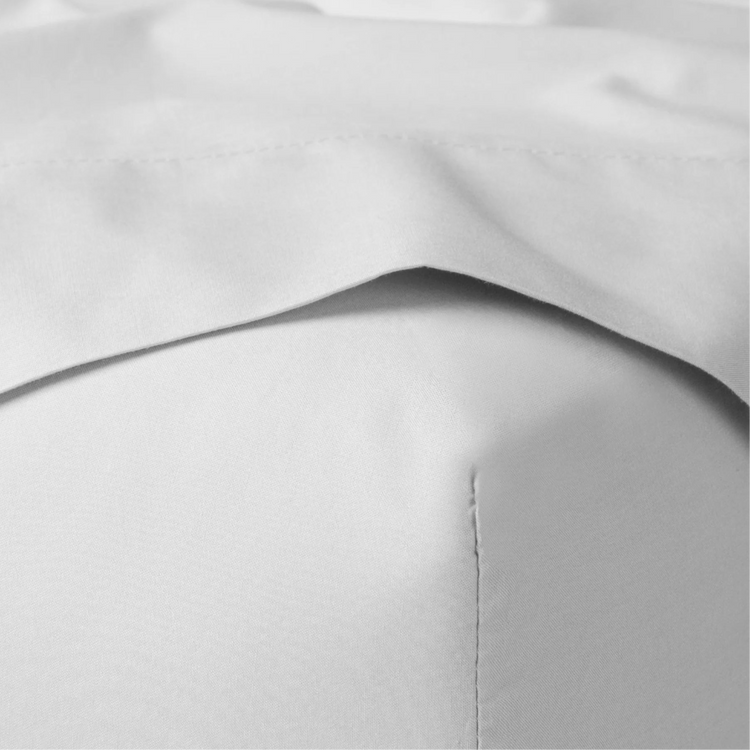 Close-up of white fabric corner