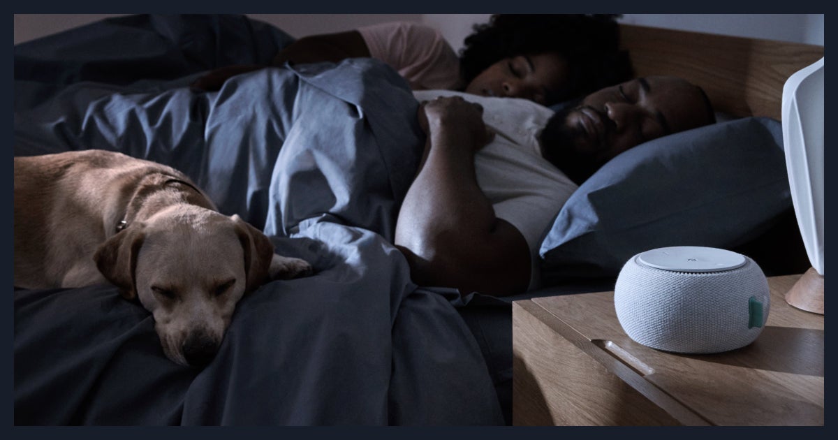 Couple Sleeping with Smart Speaker Nearby