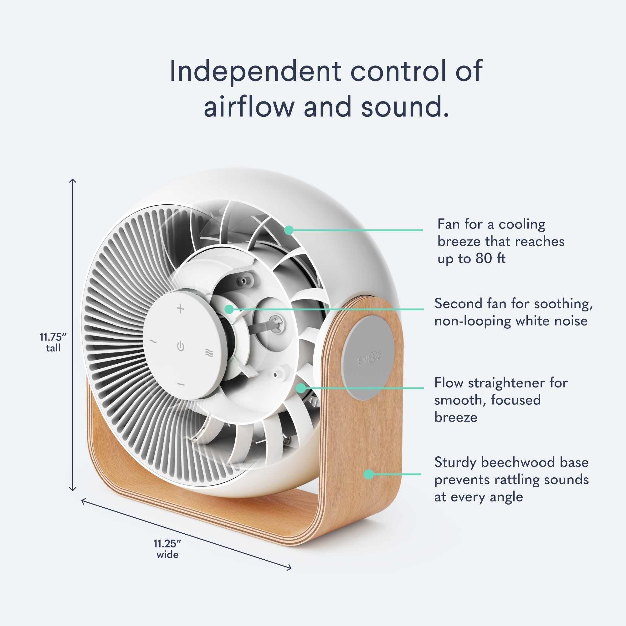 Snooz Breez Smart Bedroom Fan & White Noise Machine