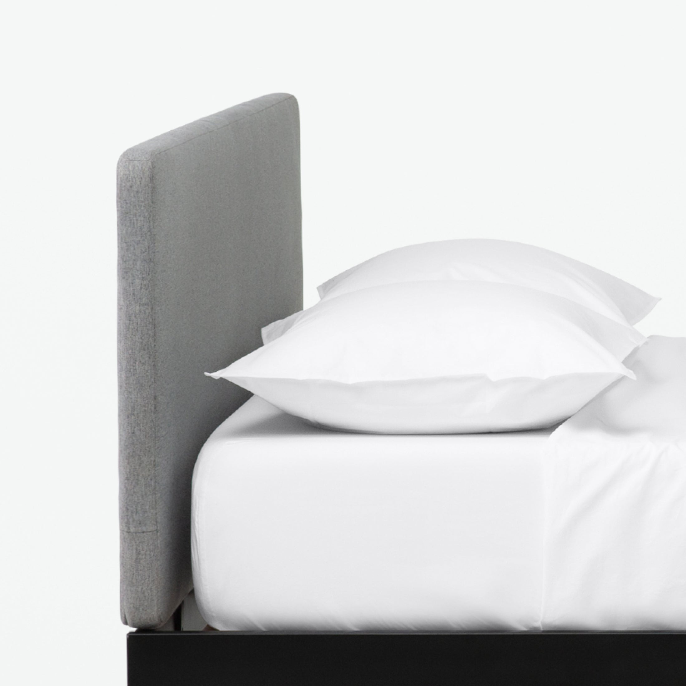 Gray minimalist and modern upholstered headboard